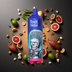 RandM Fumot Tornado 9000 Hielo Negro Pantalla RGB Elegante