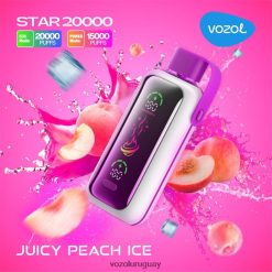 Vozol Vape Uruguay jugoso hielo de durazno 2PNZP410 VOZOL STAR 20000